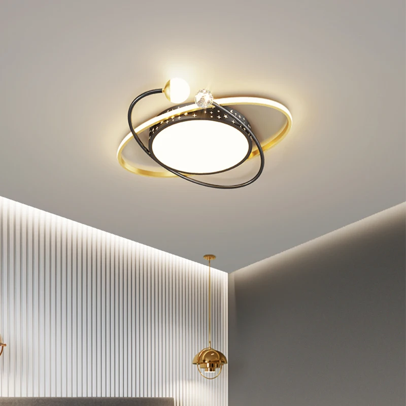 

New Modern Ceiling Lamp LED Lamp For Living Room Bedroom Study balcony gold black surface mounted Ceiling lights Deco AC85-265V