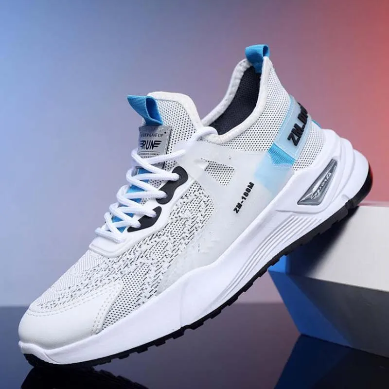 

Кроссовки мужские сетчатые, дышащие, на шнуровке, Нескользящие, спортивная обувь для ходьбы, повседневные теннисные туфли