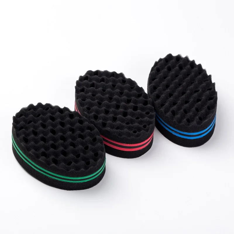 

Sdotter 1Pcs Oval Double Sides Magic Twist Hair Brush Sponge Wave-Shaped Hair Curl Hairdressing Brush Barber Shop Styling Acces