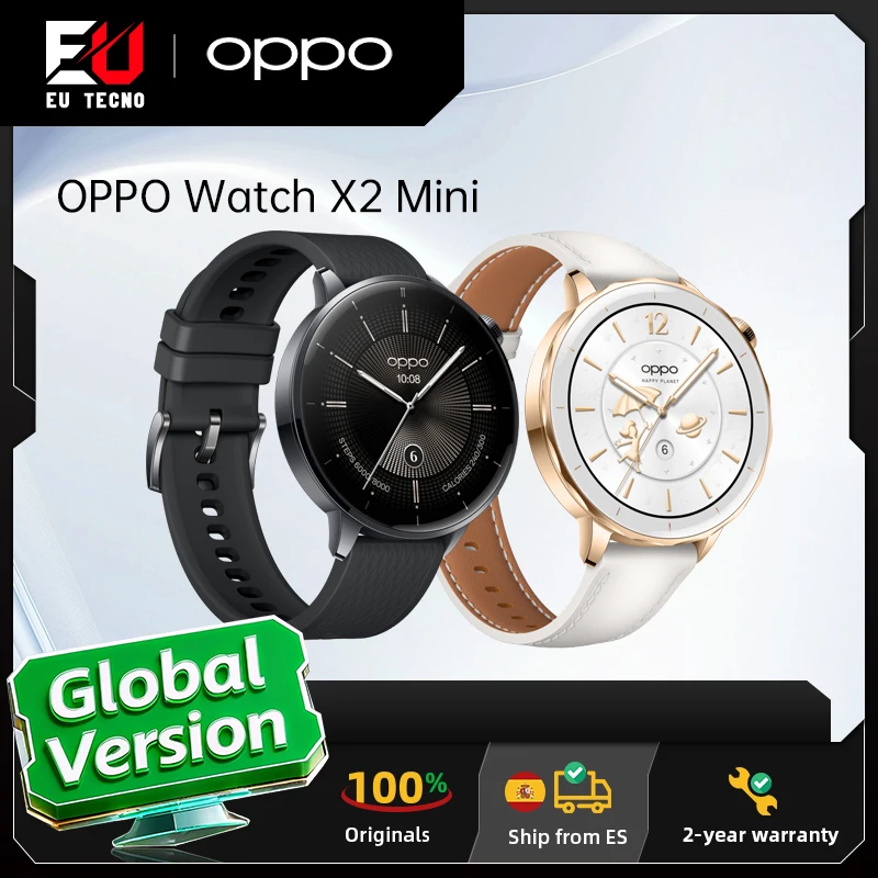 Global Version OPPO Watch X2 Mini Smartwatch 1.32 inches AMOLED Display Snapdragon W5 Gen 1 processor 5ATM IP68 OnePlus