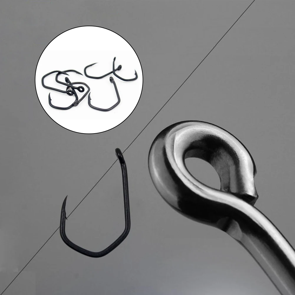 

10pcs Fishing Hook V-Curve Barbed Hooks Catfish Hook High-Carbon Steel Carp Fishing Accessories Short Shank 2/4/6/8#