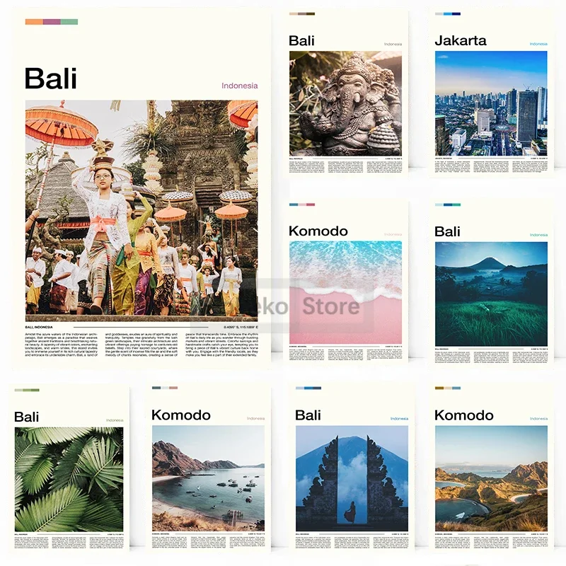 Современный стиль азиатский пейзаж акварельный принт на холсте городской без