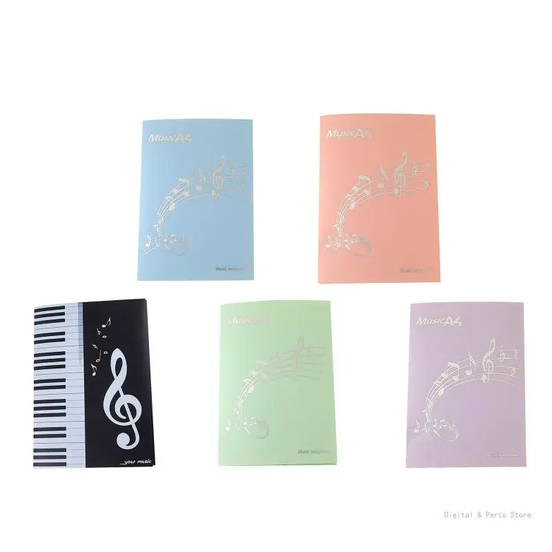 

M17F 4 Pages Plastic Sheet Music Folder Size Storage Holder for Chorus Art Student