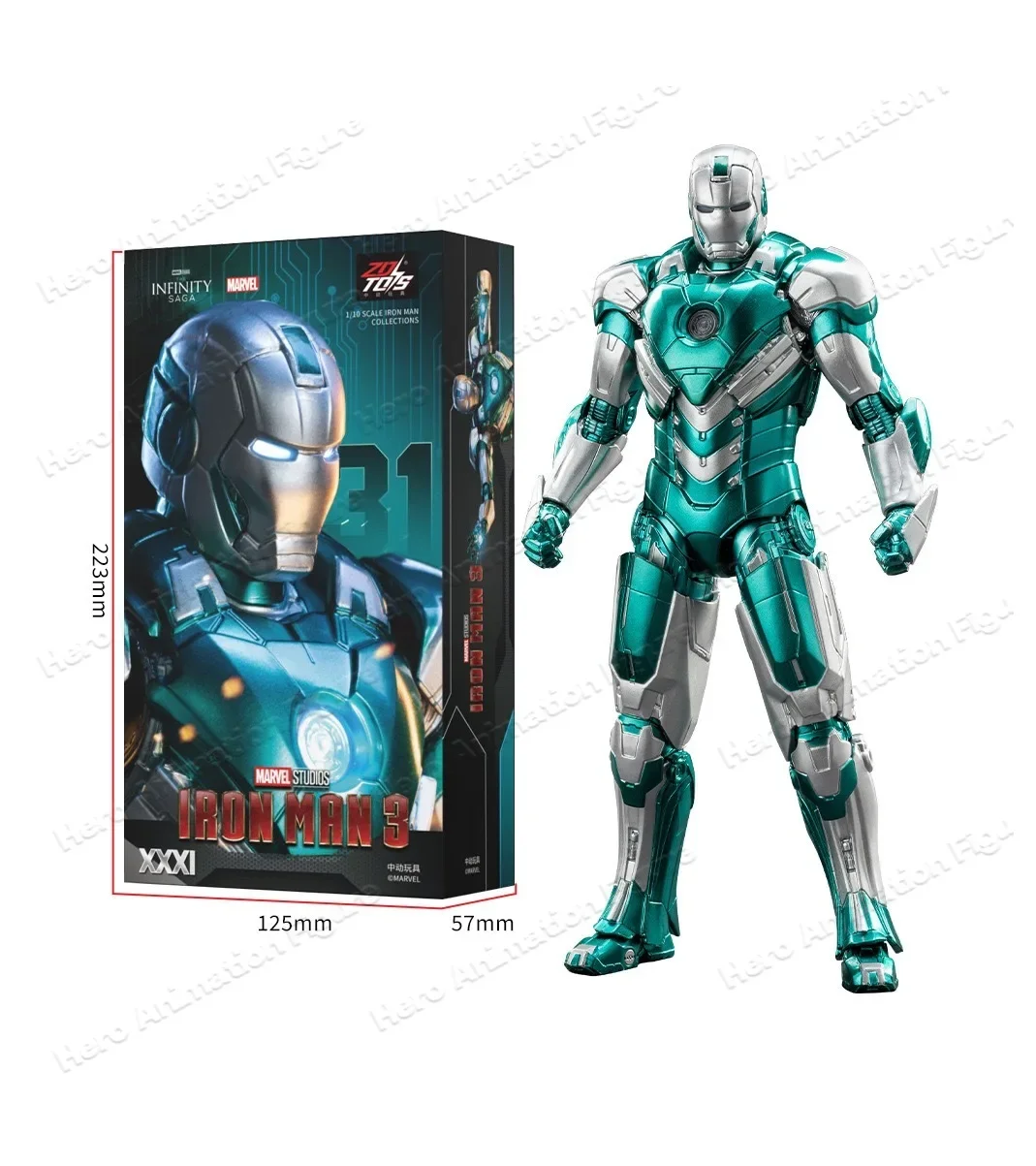 Фото В наличии: Фигурка Железного человека MK31 от Zhongdong Toys с подвижными суставами, модель-украшение из серии «Мстители», коллекционный подарок №2