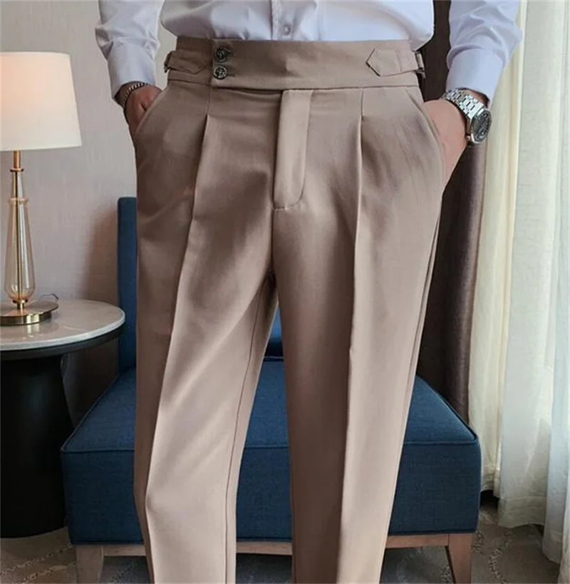 

Fashion Men's Suit Pants Slim Suit Wedding Party Classic Casual Trousers