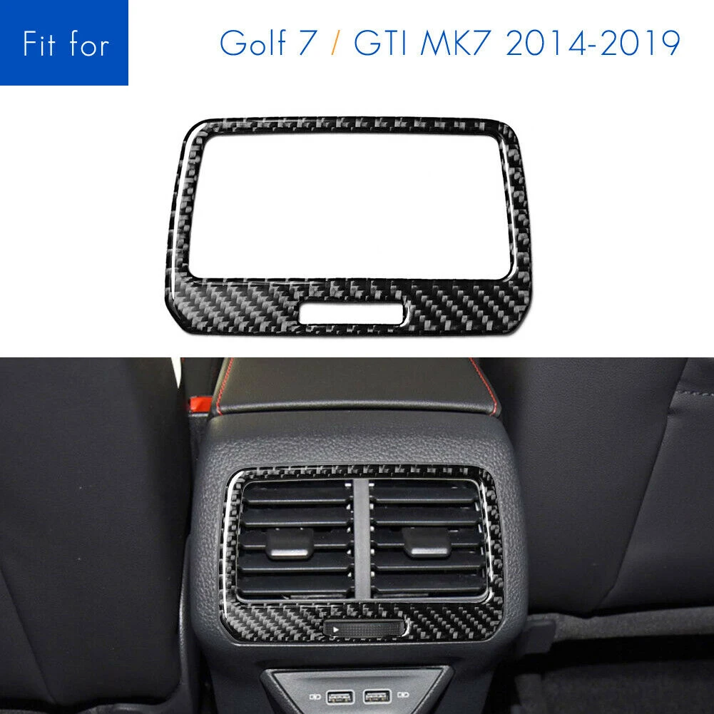 

1Pcs Carbon Fiber Rear Air Outlet Vent Interior Sticker Trim For Golf7 MK7 Waterproof Car Interior Accessories