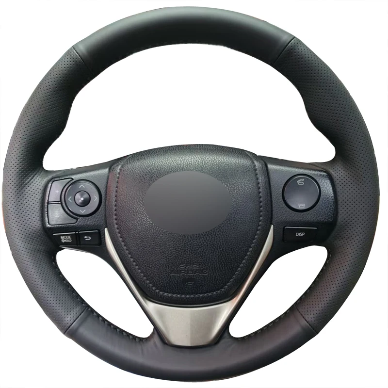 

Anti-Slip Car Steering Wheel Cover with Leather for 2014 Toyota RAV4 2013 2015 Corolla Interior Accessories