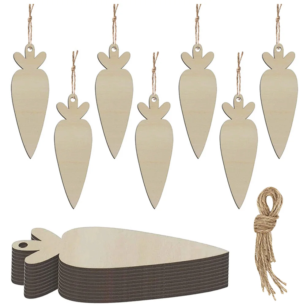 24 шт. деревянный кулон-морковь DIY подвески для вечеринок украшения дома доски