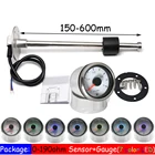 2-дюймовый 52 мм Датчик уровня топливного бака для морской лодки и автомобиля 0-190 Ом датчик уровня топлива + датчик уровня топлива 7 цветов светодиодный индикатор масляного бака