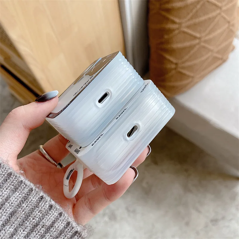 Черный белый модный полупрозрачный чехол для AirPods 3 Apple 2 Pro аксессуары наушников