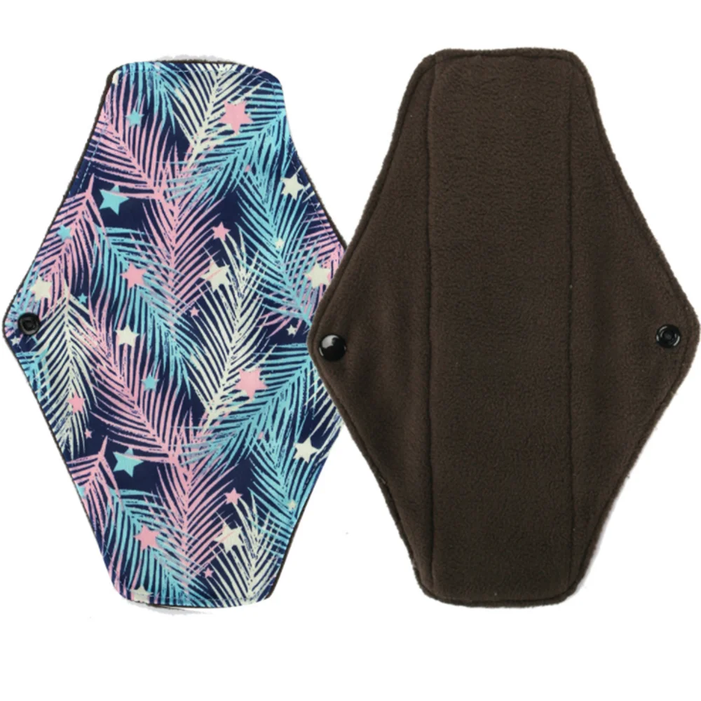 

Women Reusable Bamboo Charcoal Panty Liner Washable Menstrual Pads Soft Waterproof Menstrual Cloth Sanitary Pad Feminine Hygiene