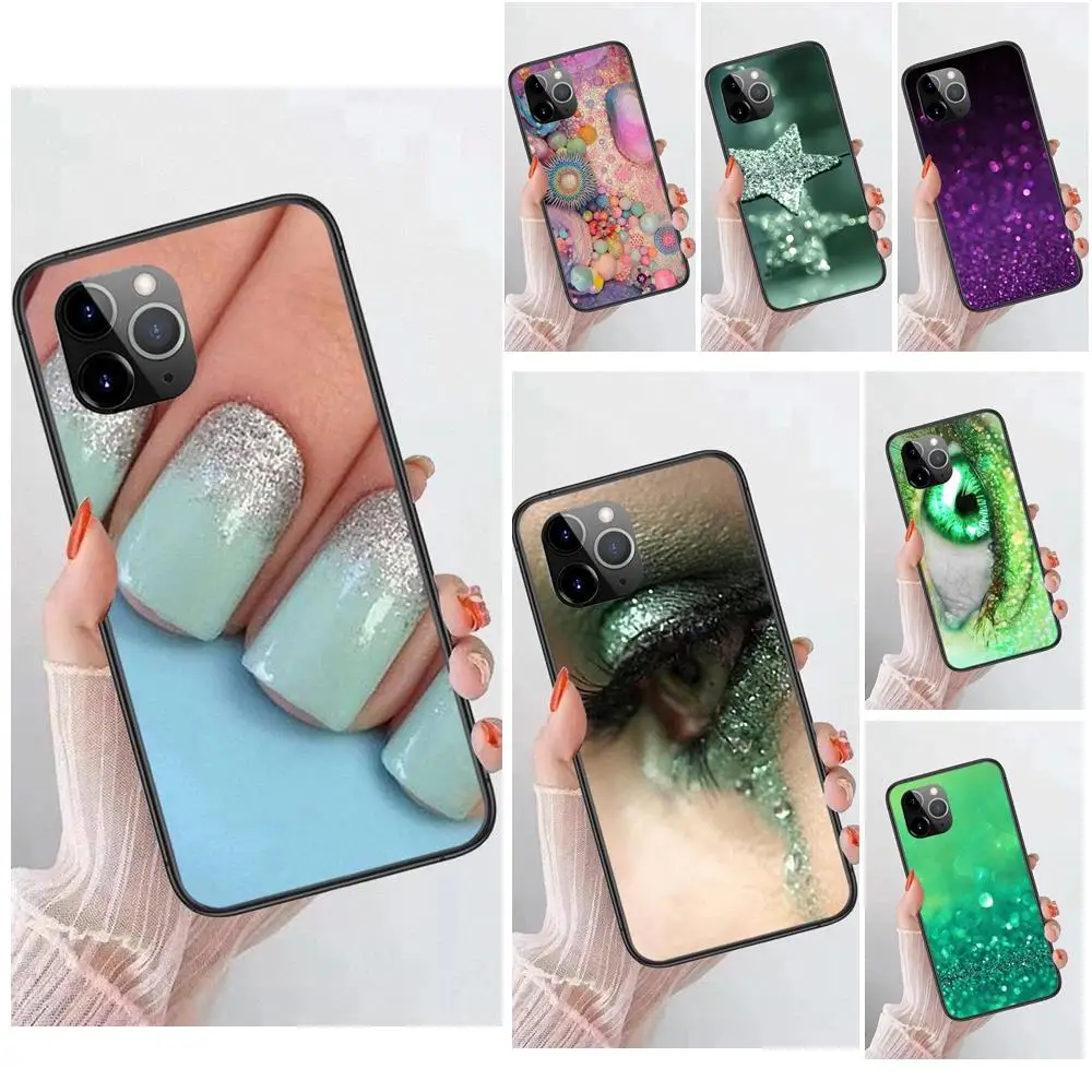 Destockage ТПУ Сумки для телефона Мятные Блестящие Блестки для Huawei Nova 8 7 6 3 SE Mate 40 30 20 20X 10 Lite Plus Pro Y5 2018 Y9 2019