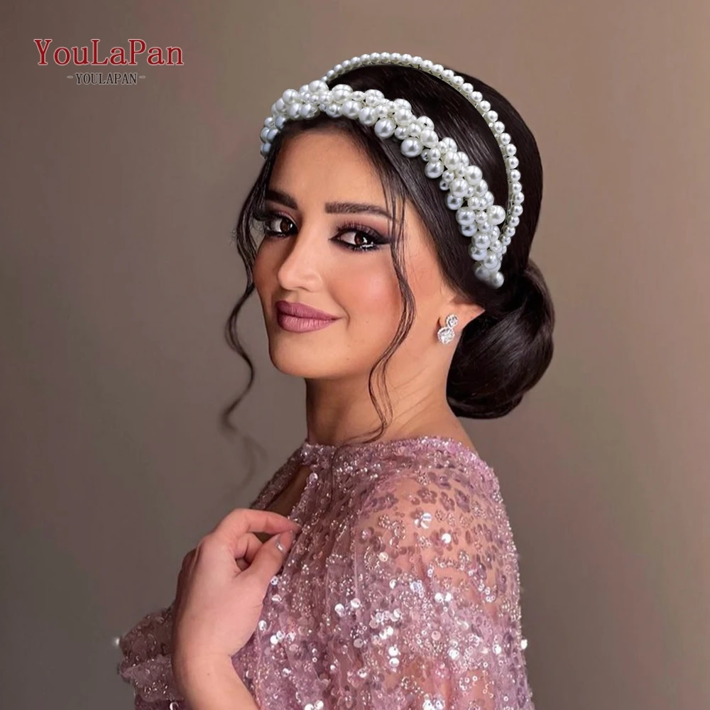Свадебный жемчуг YouLaPan ободок для волос аксессуары украшения Модный женский