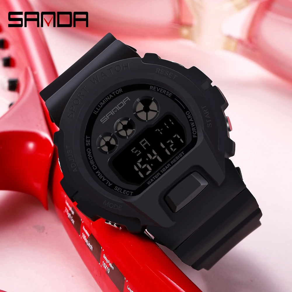 Sanda New Student Electronic Watch Outdoor Sports Watch Korean Version of Simple Boys and Girls Watch