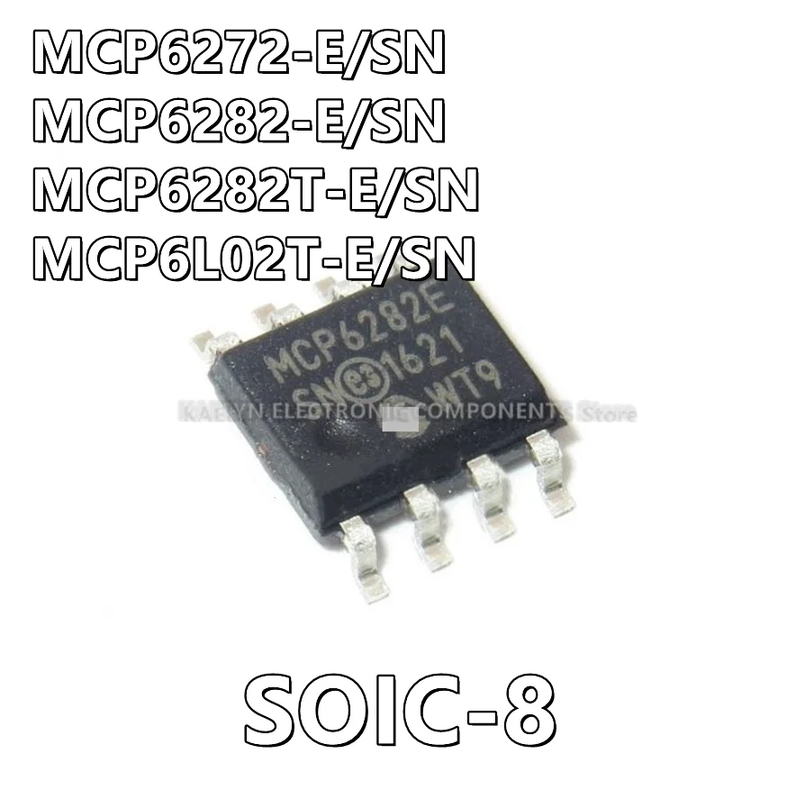 

10Pcs/Lot MCP6272-E/ MCP6272E MCP6282-E/ MCP6282E MCP6282T-E/ MCP6L02T-E/ MCP6L02E SN General Purpose Amplifier 2 Circuit