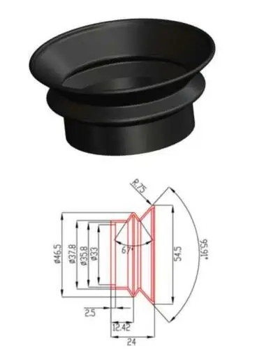 

Резиновые наглазники для окуляра ночного видения HNNYKRAY
