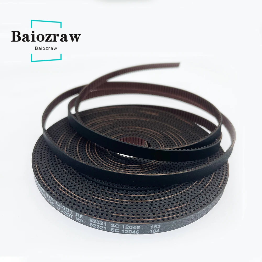 

Baiozraw Gates LL-2GT-9 RF 3D Printer Belt 2GT Open Timing Belt Width 9mm V-CORE 3 GT2 4200MM 5000MM 5800MM