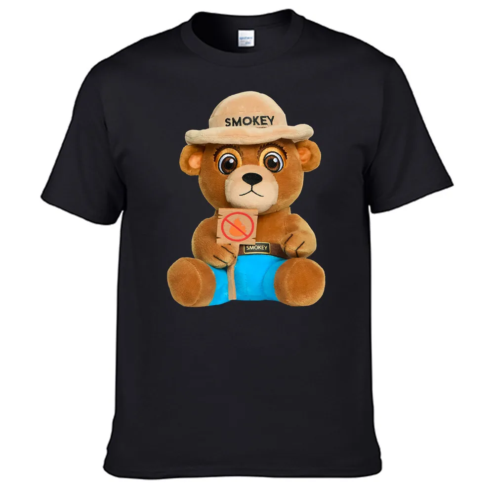 

Smokey The Bear New Summer Print T Shirt Clothes Popular Shirt Cotton Tees Amazing Short Sleeve Unique Unisex Tops