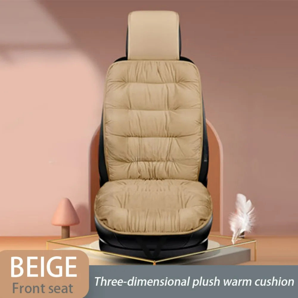 

Winter Car Seat Cover with Back Pad Warm Auto Seat Cushion Front Chair Protector Universal for Suv Pick-Up Truck Sedan