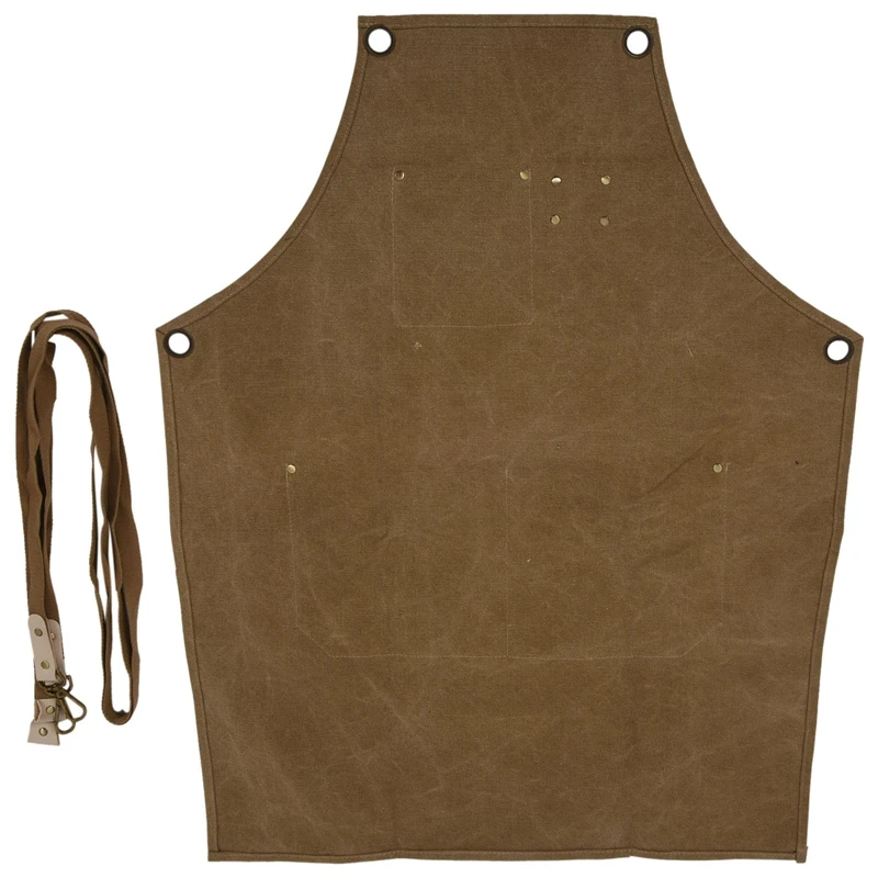 

Barber Canvas Cook Apron Barista Bartender Chef Hairdressing Apron Catering Uniform Work Wear Anti-Dirty Overalls