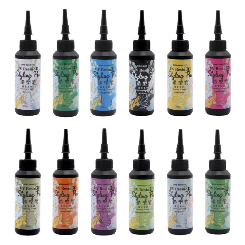 

3D светящаяся эпоксидная смола 634C, линейный инструмент, ручка для стайлинга, УФ смола, Muiltcolor