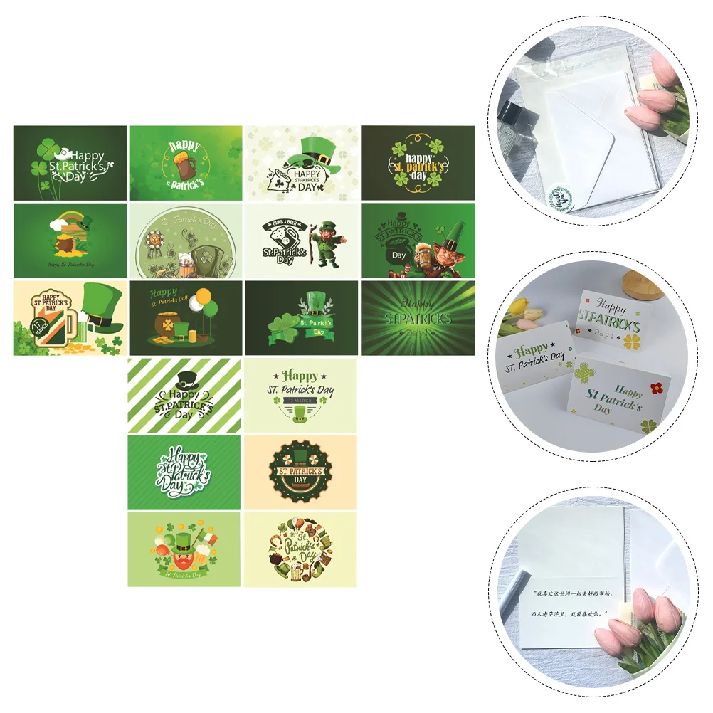 

Patrick S Day Greeting Note St Crafts Roses Mini Shamrock Envelopes Holiday Postcards Favors Message Blessings Positive Envelope