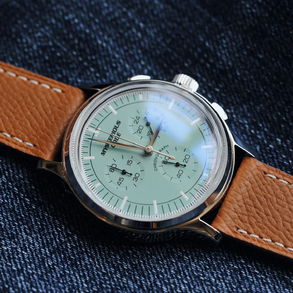 

40mm Pilot Watch Men Chronograph Quartz Wristwatches VK68 Chrono Watches Sports Stainless Steel Waterproof Clock Mysterious Code