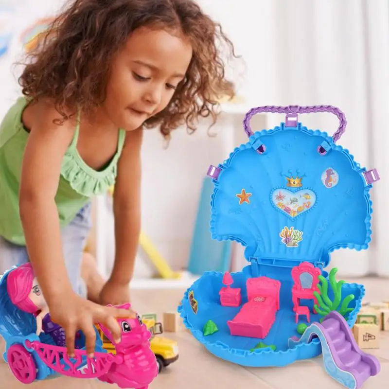 

Fuuny Kids Pretend Play Toy Shell Storage House Toy Girl Play House Set Toy For Children Girl Gift Baby Girl Gift Kids Toys