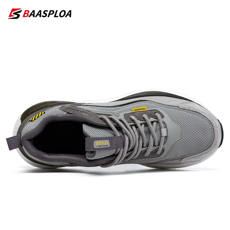 Baasploa Men Running Shoes New Fashion Lightweight Casual Sneakers for Men Breathable Mesh Sport Shoes Non-Slip Free Shipping