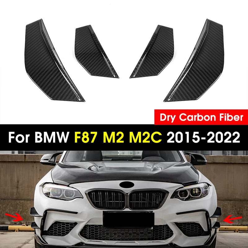 4 шт. передний бампер из углеродного волокна для BMW F87 M2 M2C 2015-2022