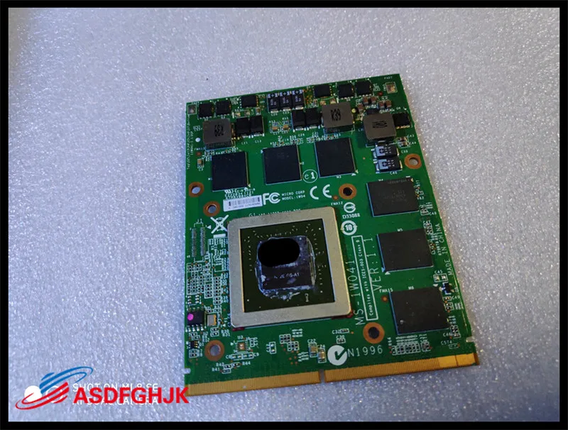 Видеокарта GTX560M N12E-GS-A1 1 5G MS-1W041 VGA для MSI 16F1 16F2 1656 1727 GX740 GX640 GT660 GT780 GT663 GX660 GT680 GT683