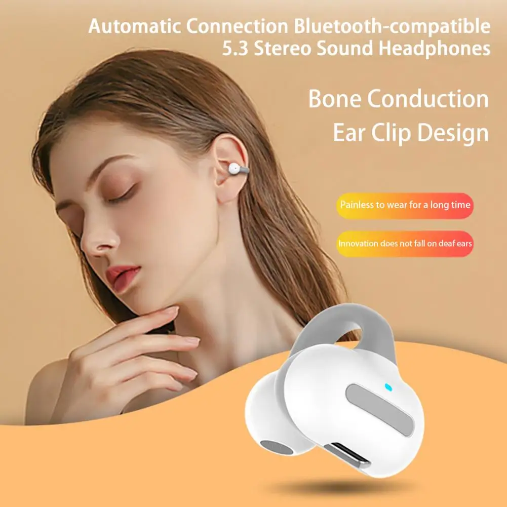 

Sports Headphones Portable Bone Conduction 75mAh Bluetooth-compatible 5.3 HiFi Sound Wireless Headphones Sports Supply