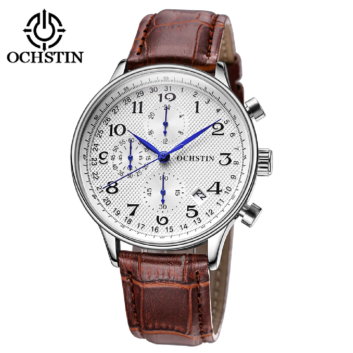 

OCHSTIN Mens Watches Top Brand Luxury Fashion Casual Sports Wristwatch 3atm Waterproof Quartz Chronograph Leather Male Clock