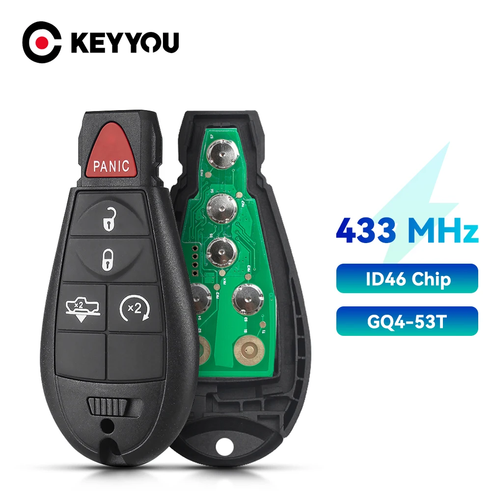 KEYYOU для Dodge RAM 1500 2500 3500 4500 2013-2018 полуумный фобик дистанционный Автомобильный ключ
