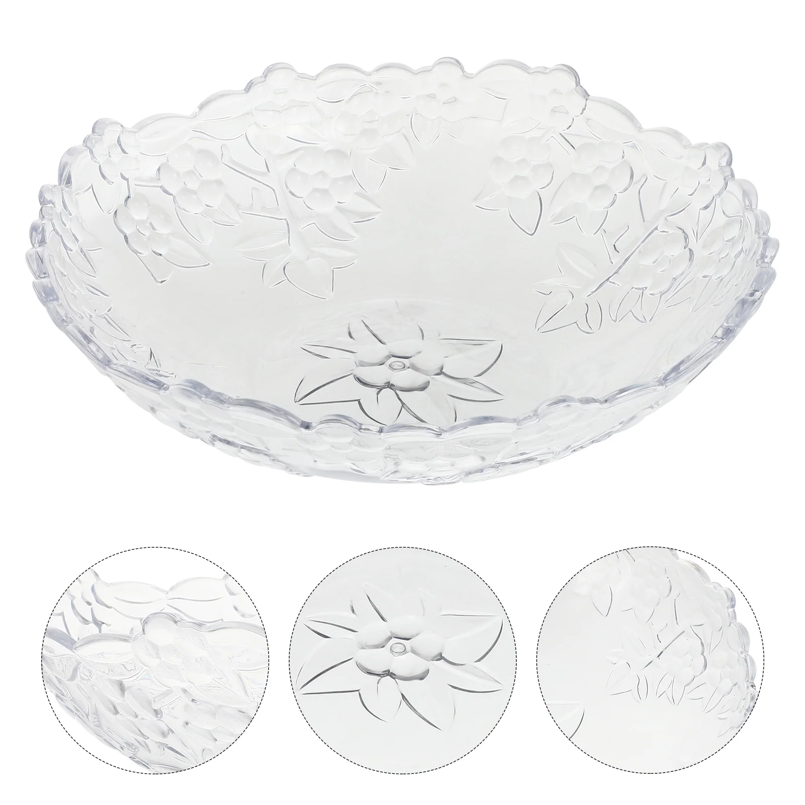 

Plate Serving Tray Fruit Dish Crystal Plates Salad Snack Dessert Bowl Clear Candy Appetizer Platter Bowls Dishes Fruits Sushi