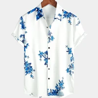 luxury cardigan vintage chinese style hawaiian shirts for mens summer short sleeve shirts for men casual print shirt streetwear