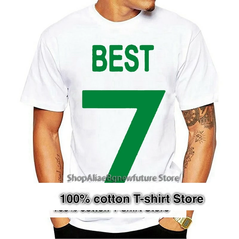 

George Best Northern Ireland No 7 Mens Retro Football T-Shirt Double Side