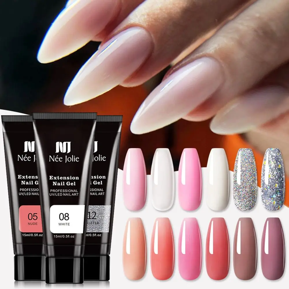 

15ml Beauty Manicure Tool Quick Building Nail Art UV Gel Nail Extension Poly Nail Gel Builder Gel