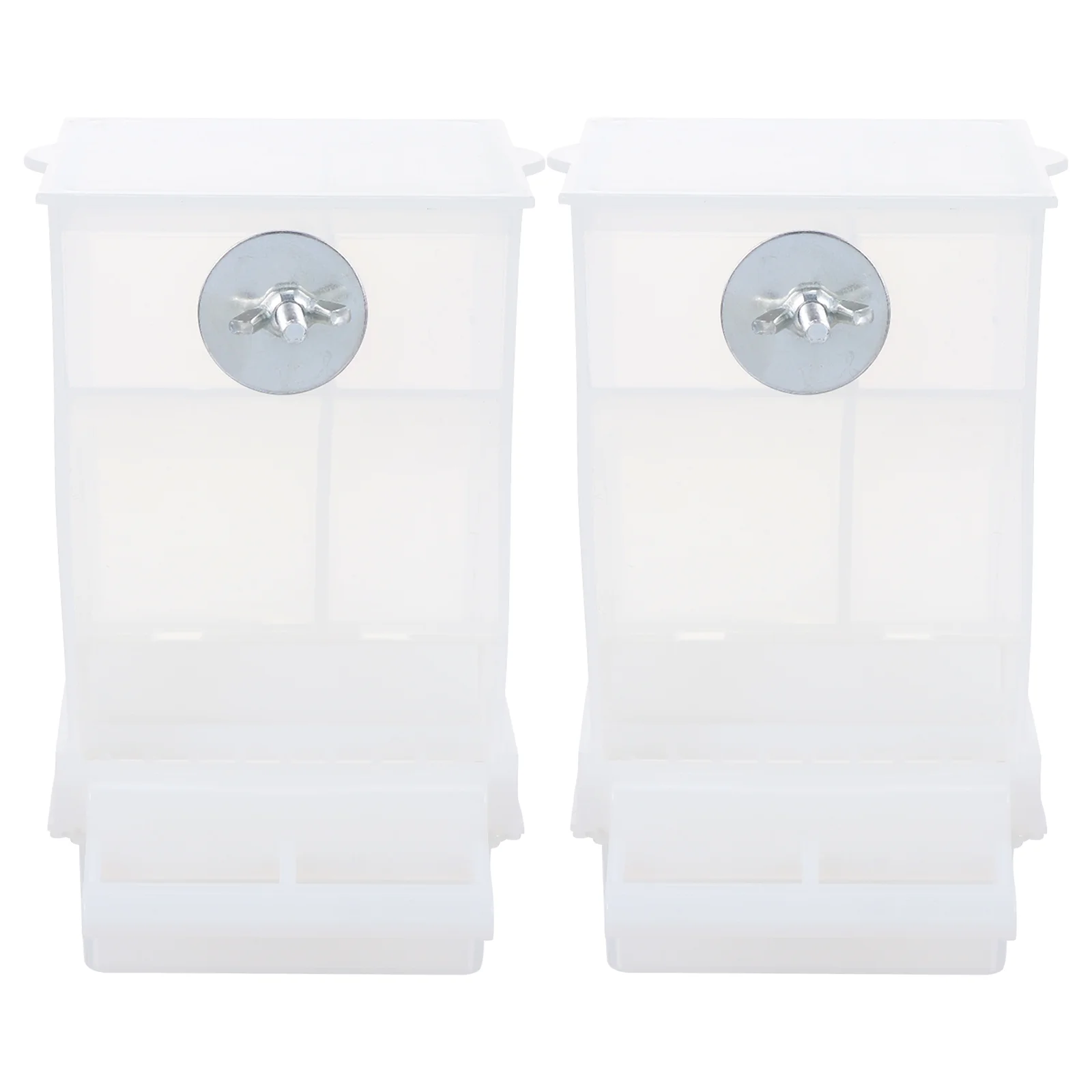 

2 Pcs Aviary Cage Outdoor Bird Feed Container Bird Food Box Automatic Bird Food Dispenser Parakeet Cage Accessories