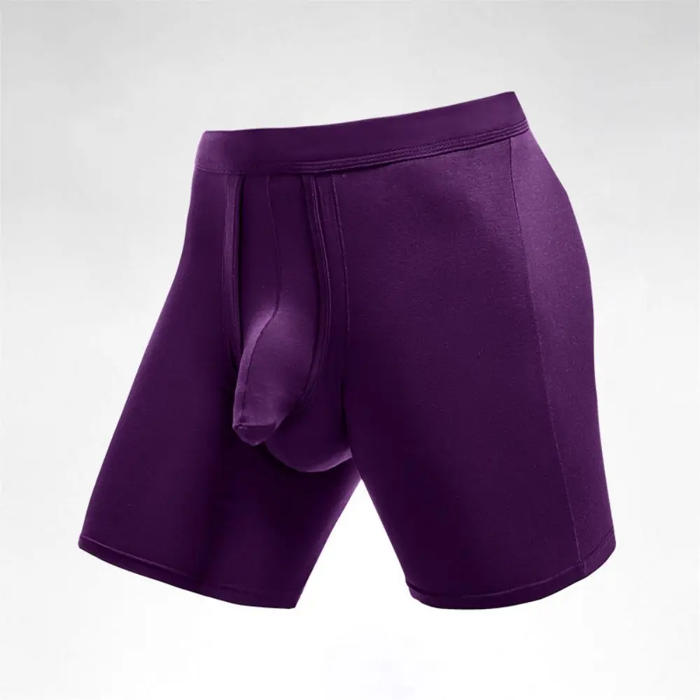 

Men'S Boxer Shorts Extended Sports Underwear Men'S Four Corner Anti Wear Legs Breathable Running Flat Angle Comfort Panties