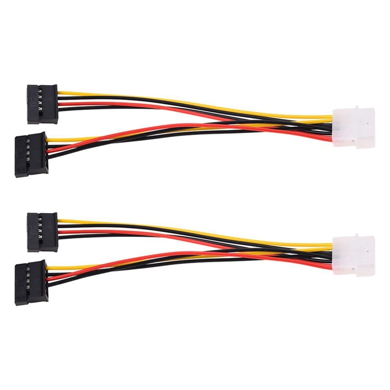 

2X LP4 To 2 SATA Internal Power Splitter Cable (SATA Power Adapter Cable - 4 Pin Molex 5.25 To 2 X SATA Converter)