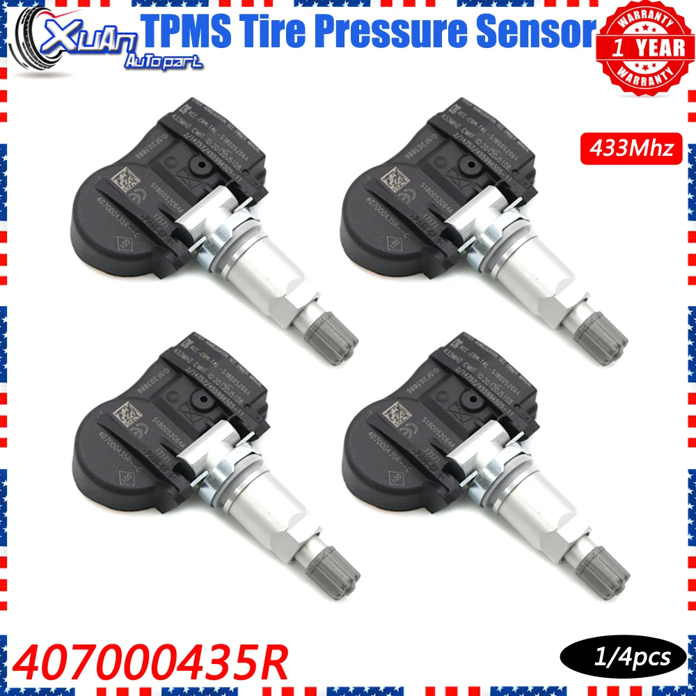 Датчик давления в шинах Xuan, система контроля давления в шинах 407000435R для Renault Laguna Megane III Van Fluence, Scenic Zoe Latitude 433 МГц
