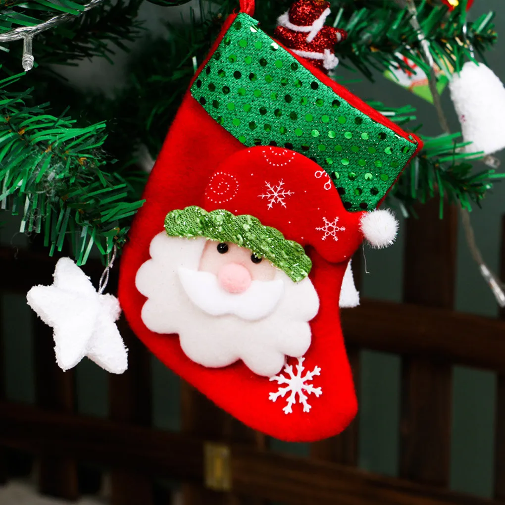 

Lovely Christmas Tree Decorations Hang Candy Socks Xmas Stockings For Kids Christmas Gift