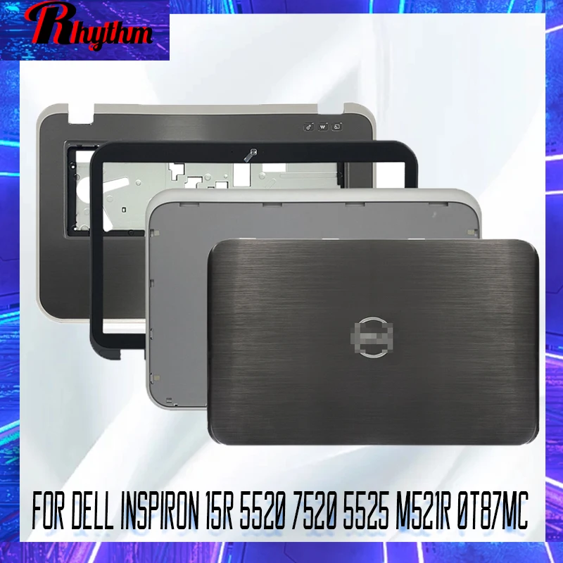 

NEW LCD Back Cover/Front bezel/Palmrest Upper Case/Bottom Base Case For DELL inspiron 15R 5520 7520 5525 M521R 0T87MC Top Case