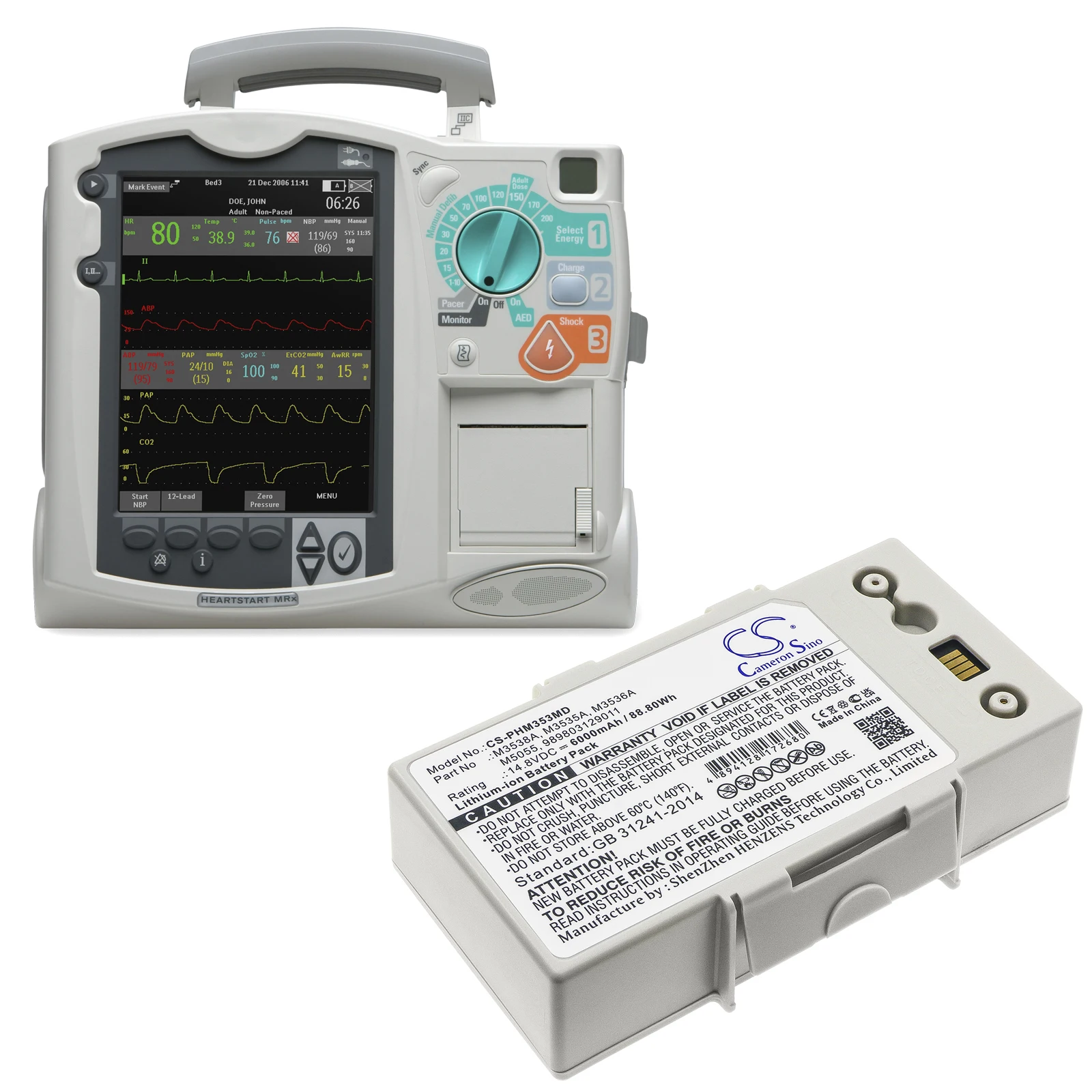 

Medical Battery For Philips Defibrillator HeartStart MRx Laerdal Monitor