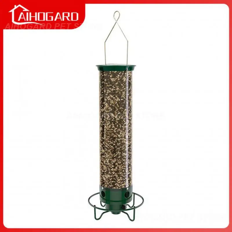 

Feeder Farmhouse Style Large Capacity Metal Feeder Geometry Anti-rust Bird Feeder Farming Supplies Self Feeder Metal Material