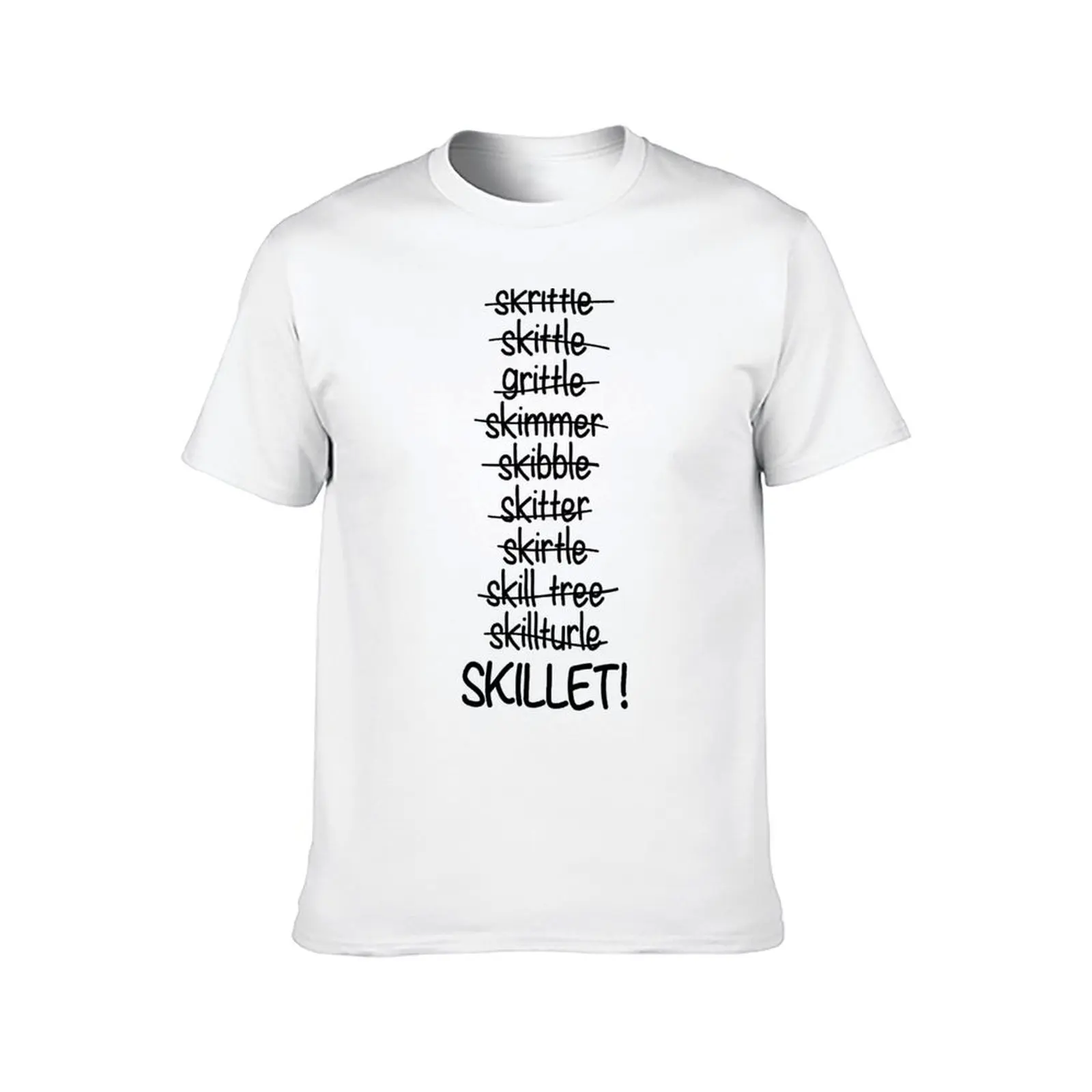 Skrittle Skitter SKILLET! (белая) Футболка винтажная Эстетическая одежда модные рубашки