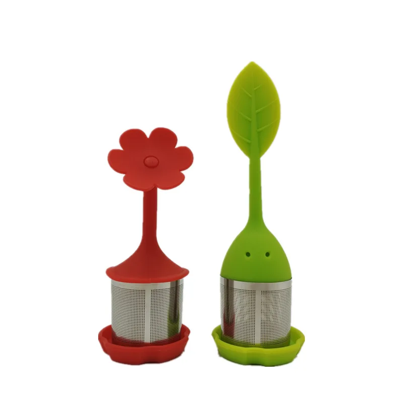 

2 PCs Tea Strainer Silicone Tea Maker Leaves Flower Cartoon Tea Maker 304 Stainless Steel Tea Strainer