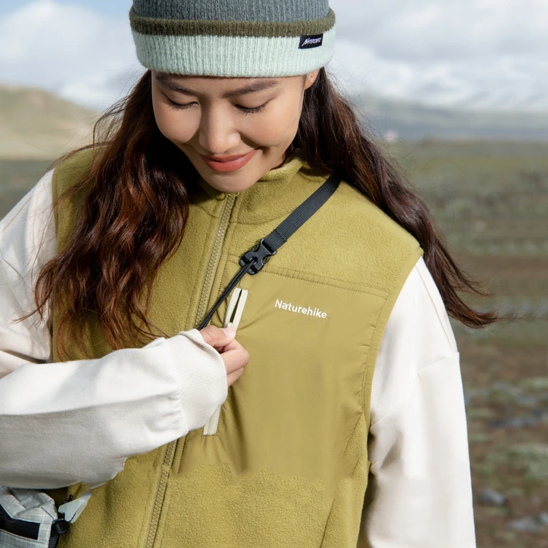 Мужская теплая флисовая майка Naturehike весенне-зимняя ветрозащитная женская