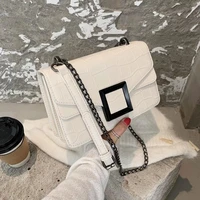 small chain crossbody messenger bags for women 2022 simple stone pattern pu leather totes shoulder bag lady luxury handbags purs